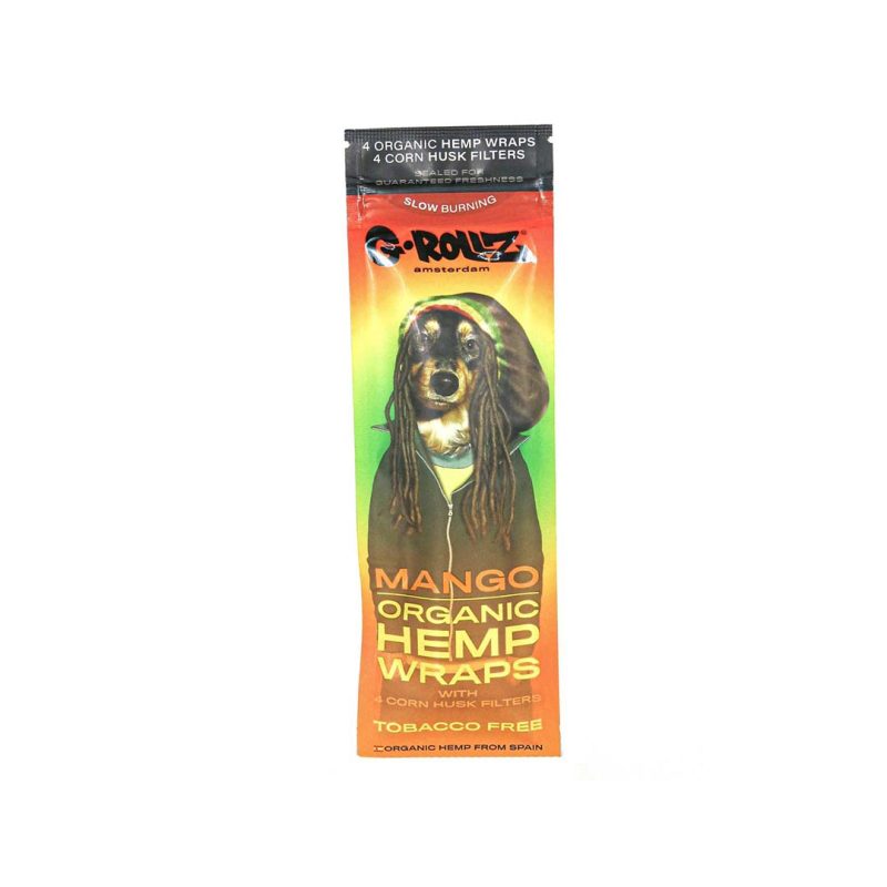 4x Mango Flavoured Hemp Wraps + Corn Husk Tips – ‘Reggae Joints