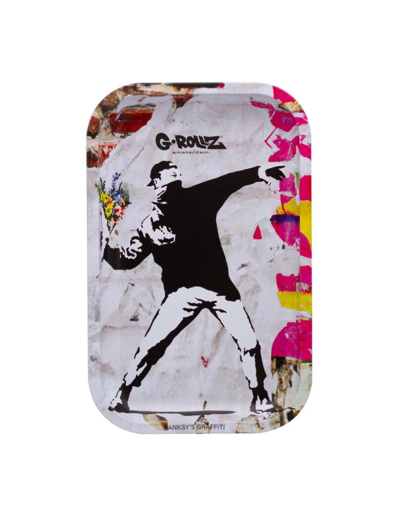 G-Rollz | Banksy’s Graffiti ‘Flower Thrower Alt’<br><span class="mysku">Артикул : BG3301H</span> Подносы для сигарет
