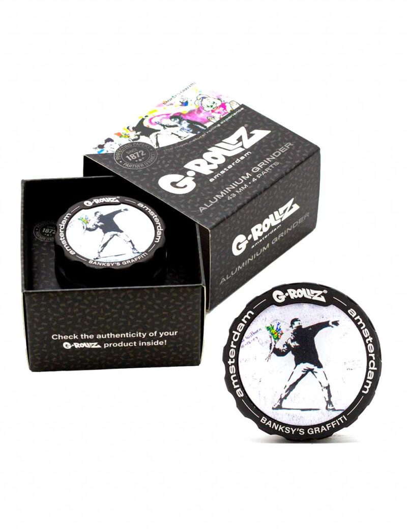 Grinder G-Rollz | Banksy Graffiti „Flower Bomber” 4partGrinder<br><span class="mysku">Cod furnizor : BG4200H-S</span> Grinder