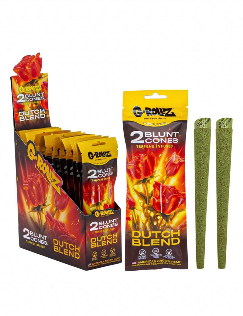 G-Rollz | 2x „Dutch Blend” Terpene-infuzat conuri de cânepă prerolate<br><span class="mysku">Cod furnizor : GR1546F-DIS</span> Joints