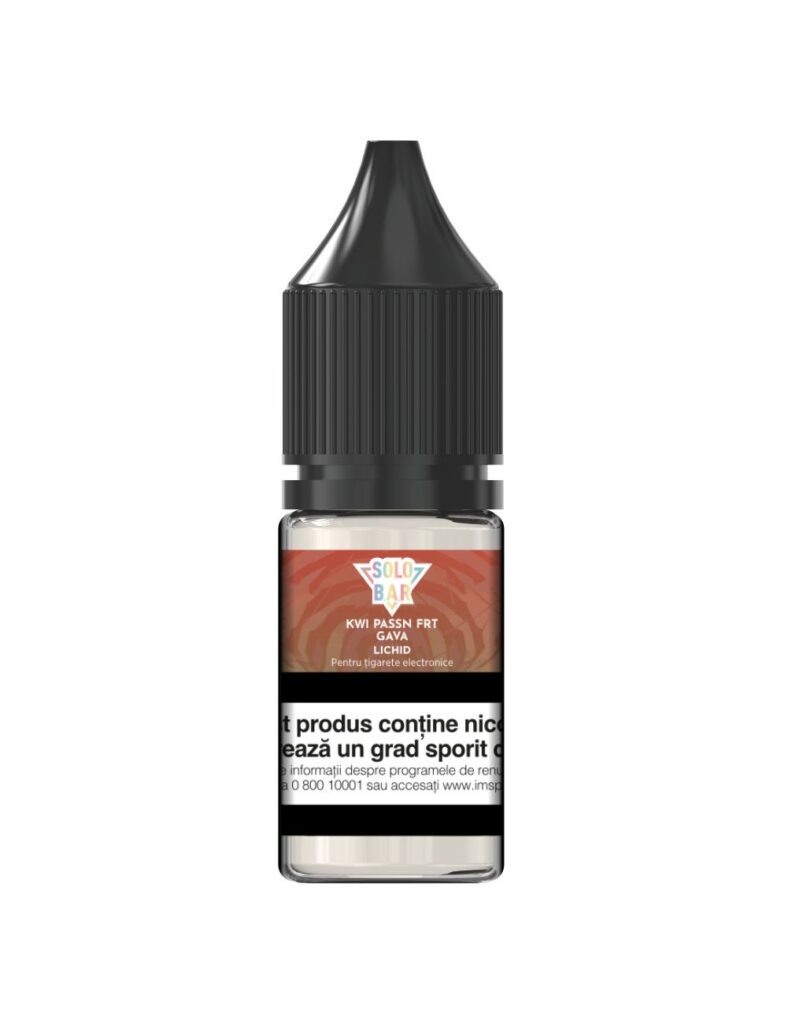 E-Lichid SOLOBAR 10ml Kiwi Passion Fruit Guava<br><span class="mysku">Cod furnizor : SBKPFG</span> E-Lichid SOLO BAR